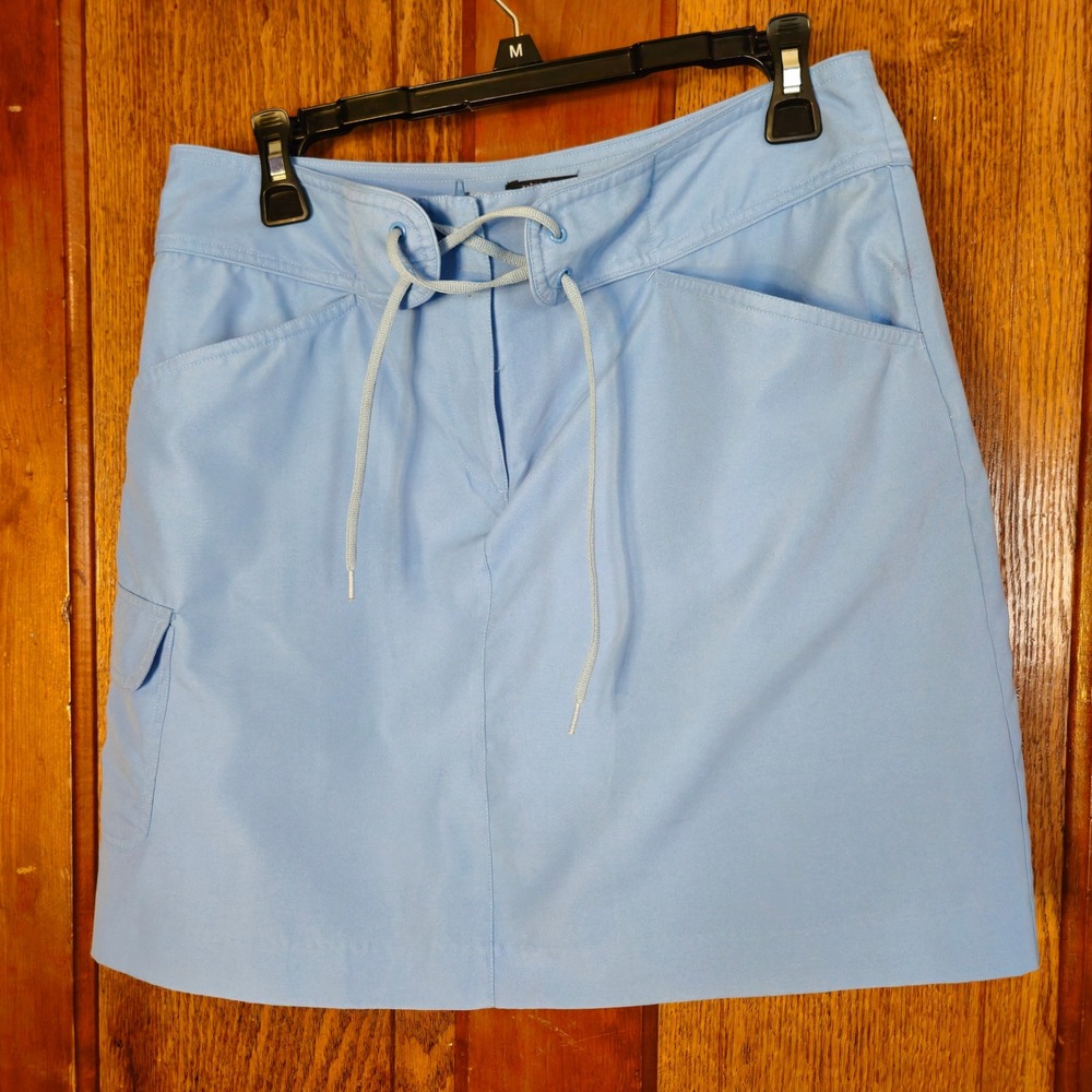 IZOD Skort Womens 6 X-Tra Dry Light Blue Cargo Pocket Lace Up Front Activewear